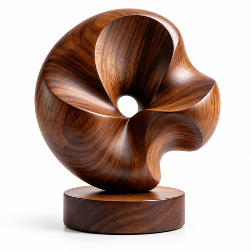 Carewellin Abstract Wood-Grain Sculpture – Decorative Desk & Shelf Gift