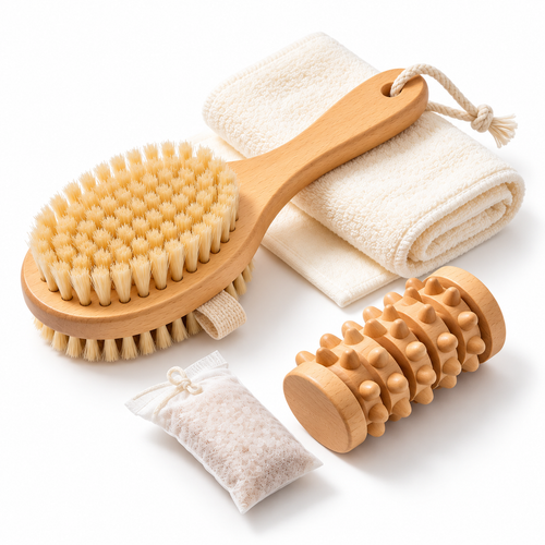 Carewellin Wooden Bath & Body Care Gift Set
