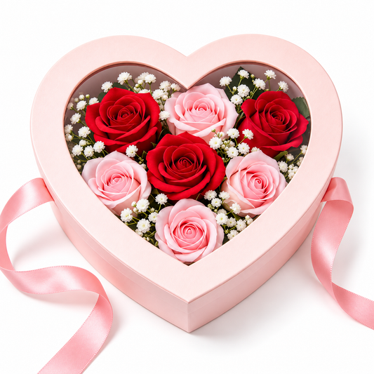 Carewellin Heart Rose Gift Box Decoration