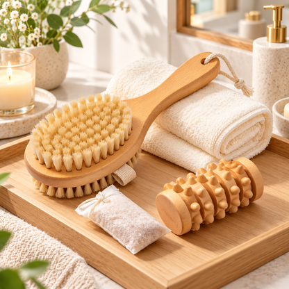 Carewellin Wooden Bath & Body Care Gift Set