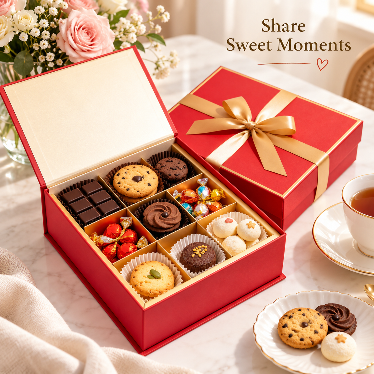 Carewellin Assorted Sweets Gift Box – Chocolates, Cookies & Confectionery Gift Set