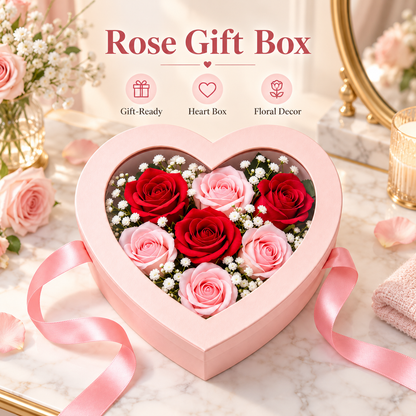Carewellin Heart Rose Gift Box Decoration