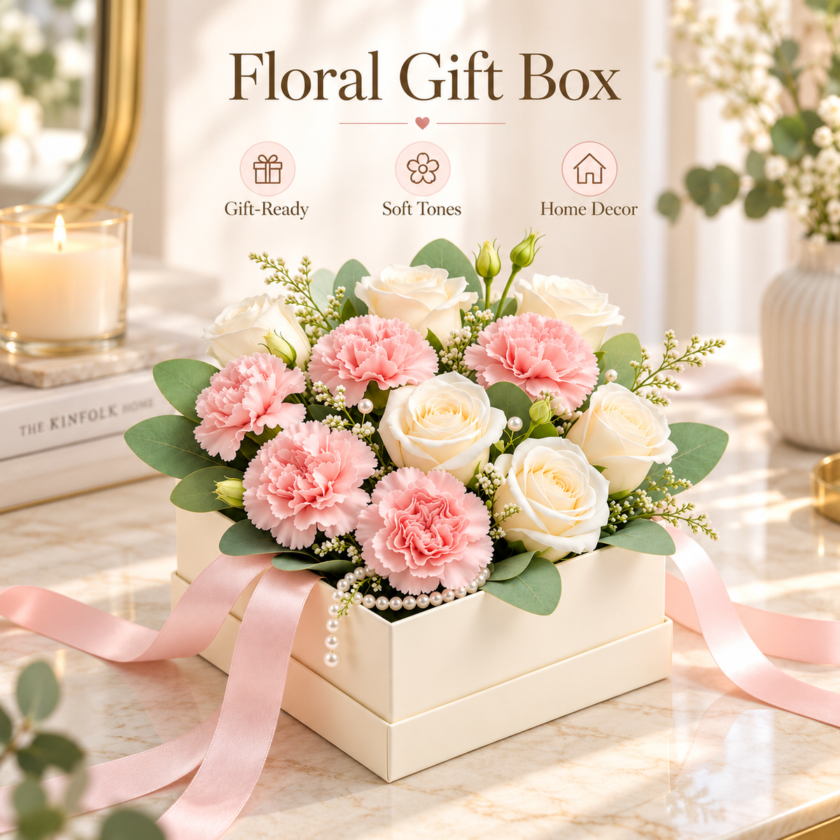 Carewellin Floral Gift Box Arrangement