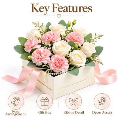 Carewellin Floral Gift Box Arrangement