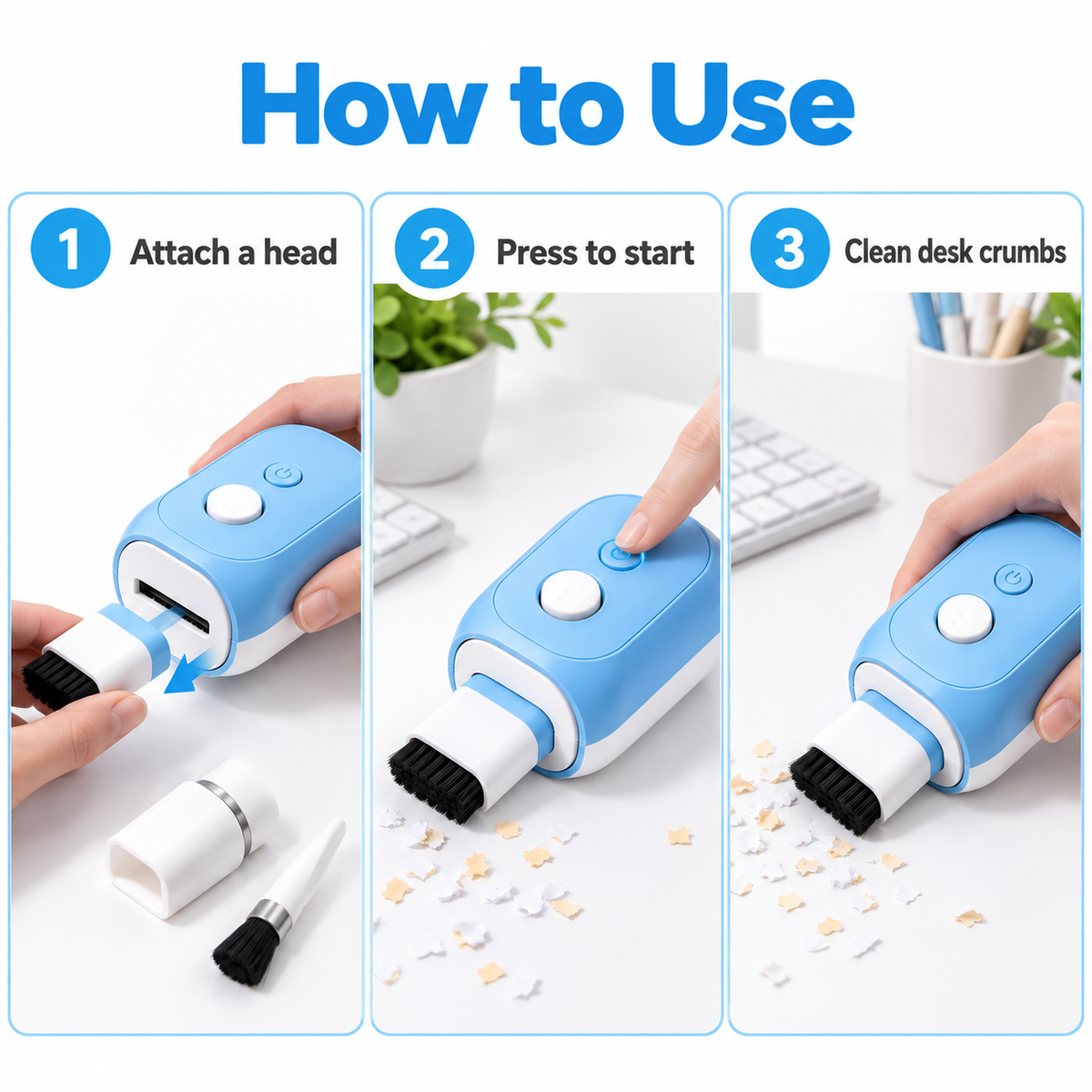 Carewellin Desktop Mini Vacuum Gift Set – Compact Desk Cleaning Kit