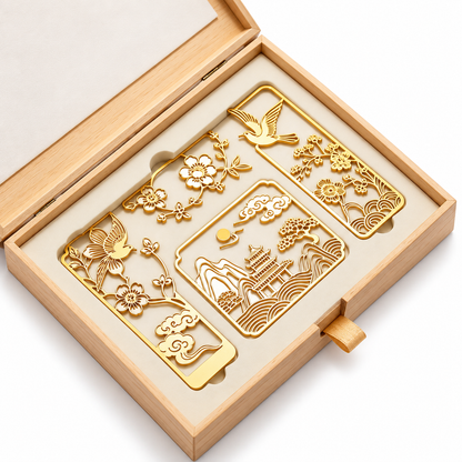 Carewellin Oriental Art Metal Bookmark Gift Set – Decorative Cutout Bookmark Collection