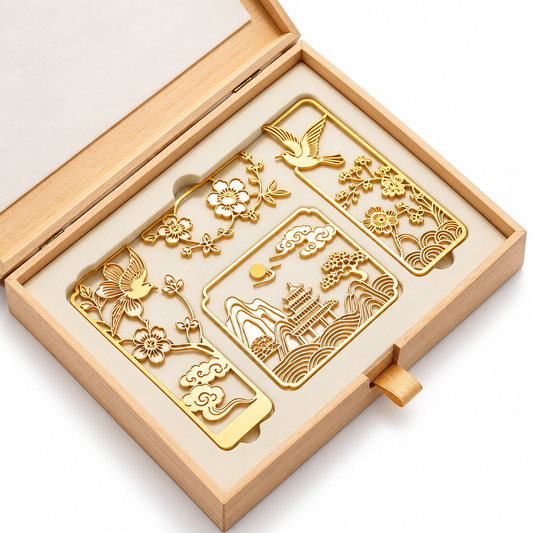 Carewellin Oriental Art Metal Bookmark Gift Set – Decorative Cutout Bookmark Collection