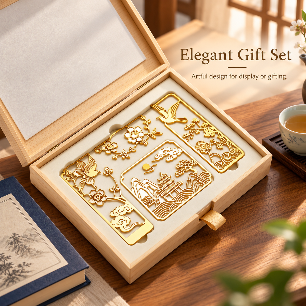 Carewellin Oriental Art Metal Bookmark Gift Set – Decorative Cutout Bookmark Collection
