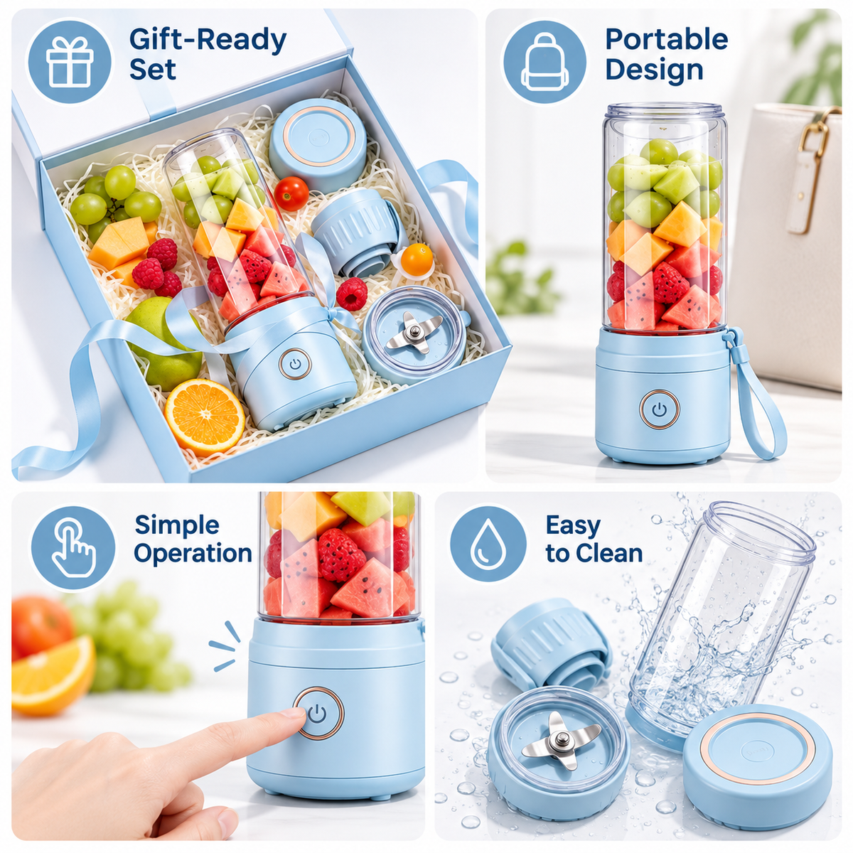 Carewellin Portable Blender Gift Set – Compact Personal Blender for Everyday Drinks