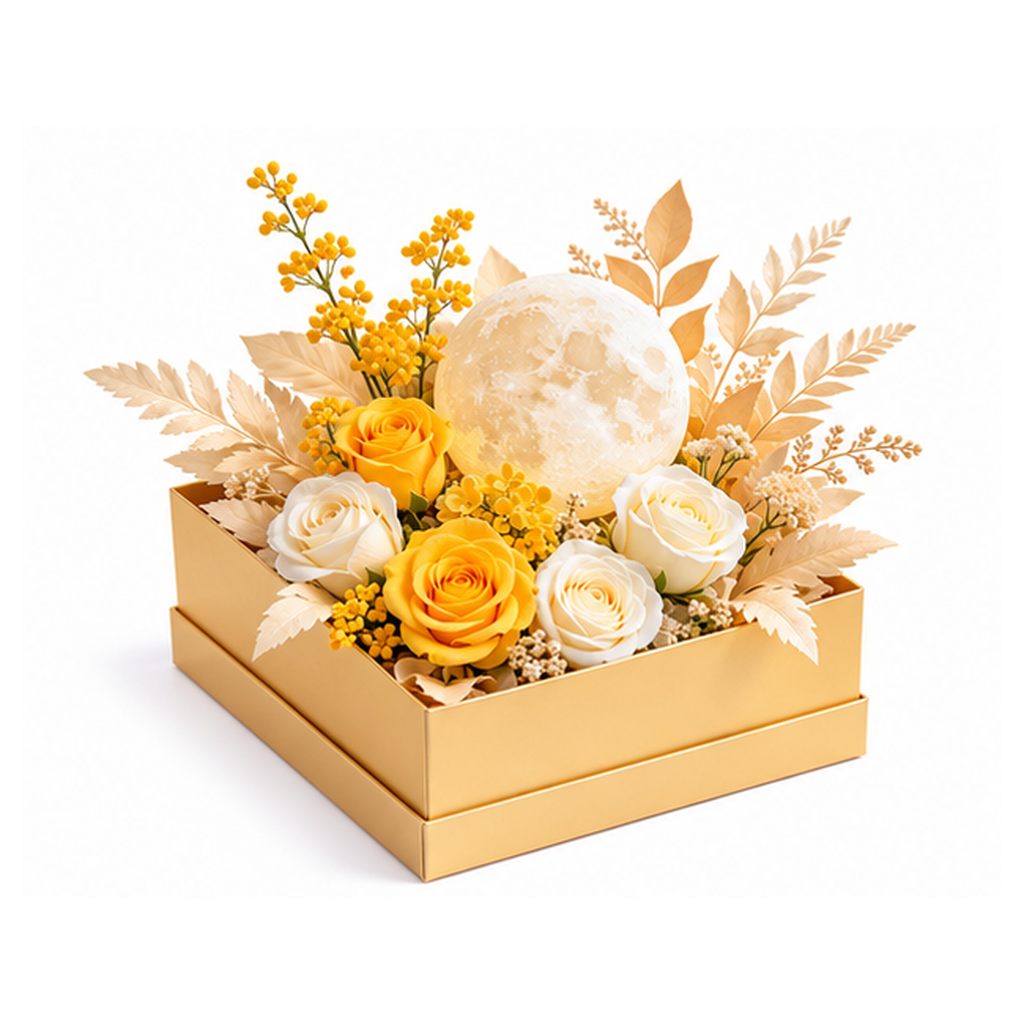 Carewellin Moon Floral Gift Box Decoration
