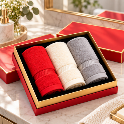 Carewellin Premium Towel Gift Set with 3 Soft Towels