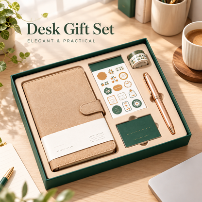 Carewellin Desk Planner Gift Set – Notebook & Decorative Stationery Collection