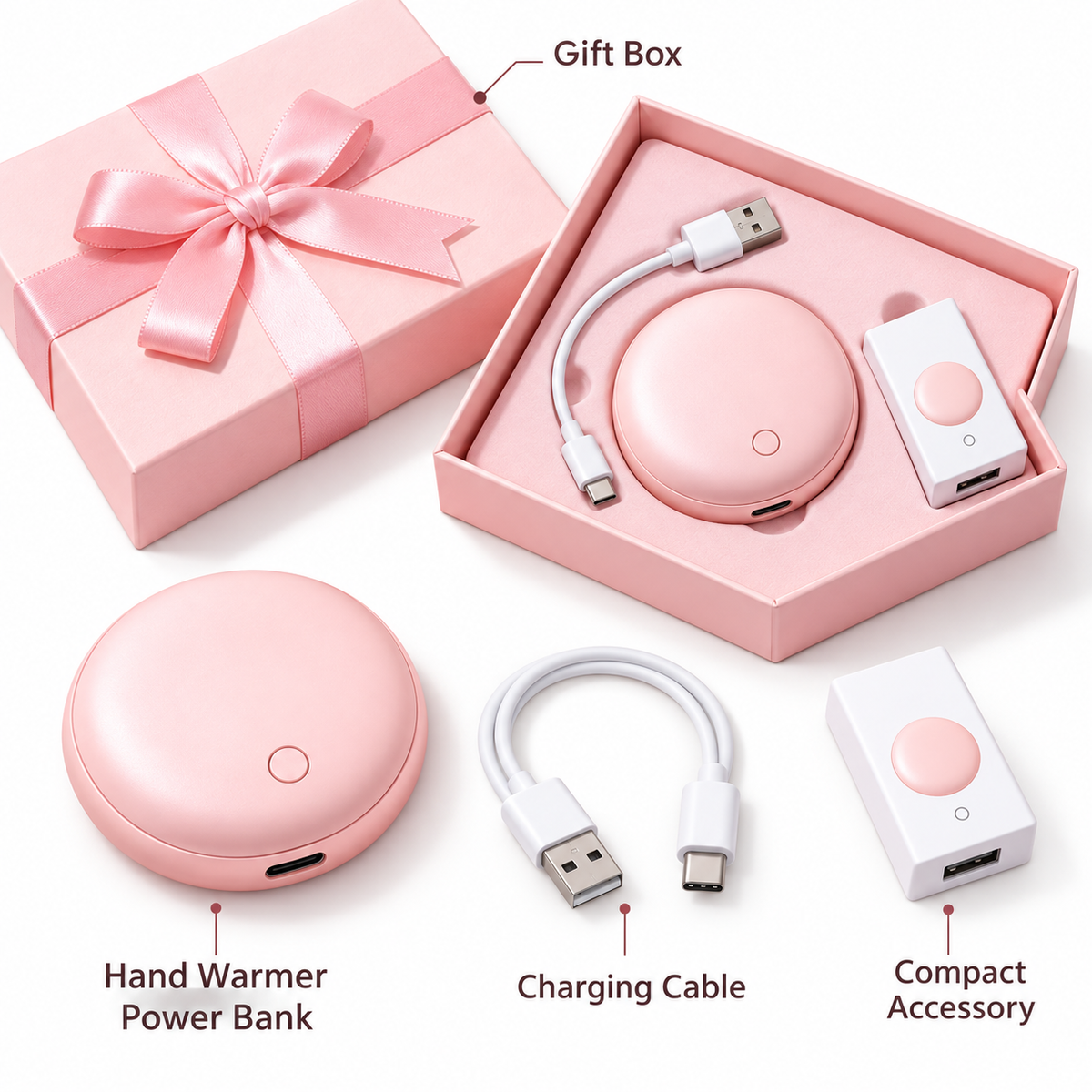 Carewellin 2-in-1 Hand Warmer & Power Bank Gift Set – Compact Rechargeable Gift
