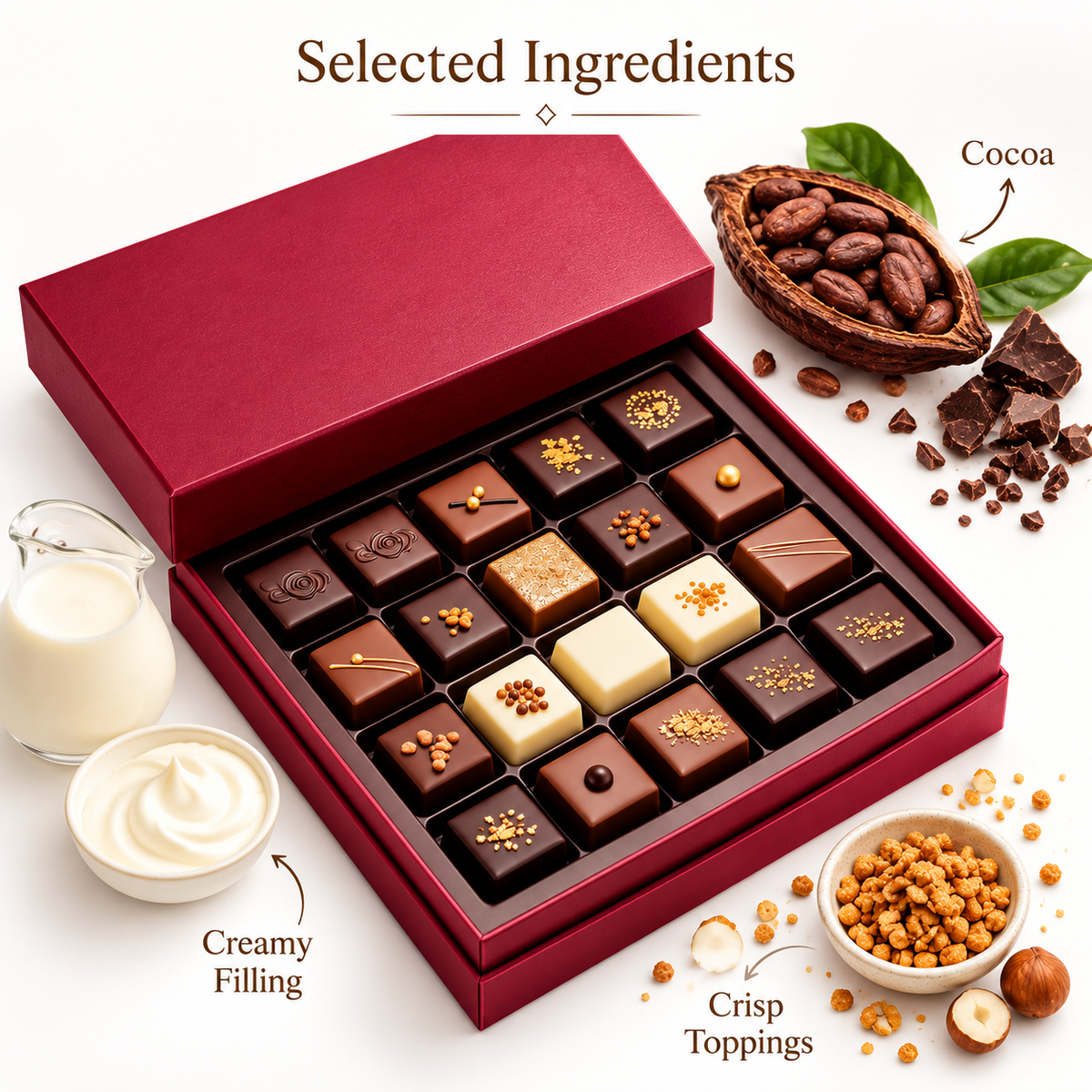Carewellin Assorted Chocolate Gift Box – Elegant Gift Set for Sharing
