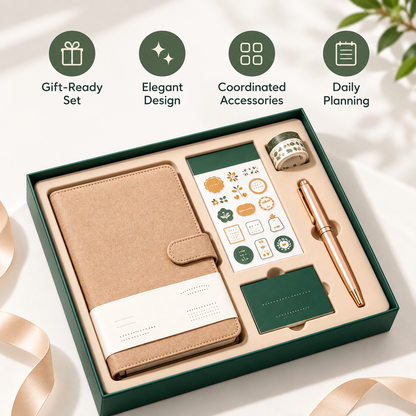 Carewellin Desk Planner Gift Set – Notebook & Decorative Stationery Collection