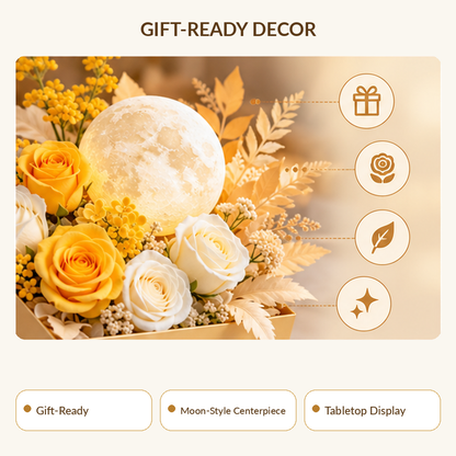 Carewellin Moon Floral Gift Box Decoration