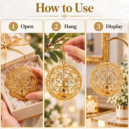 Carewellin Elegant Metal Floral Hanging Decor