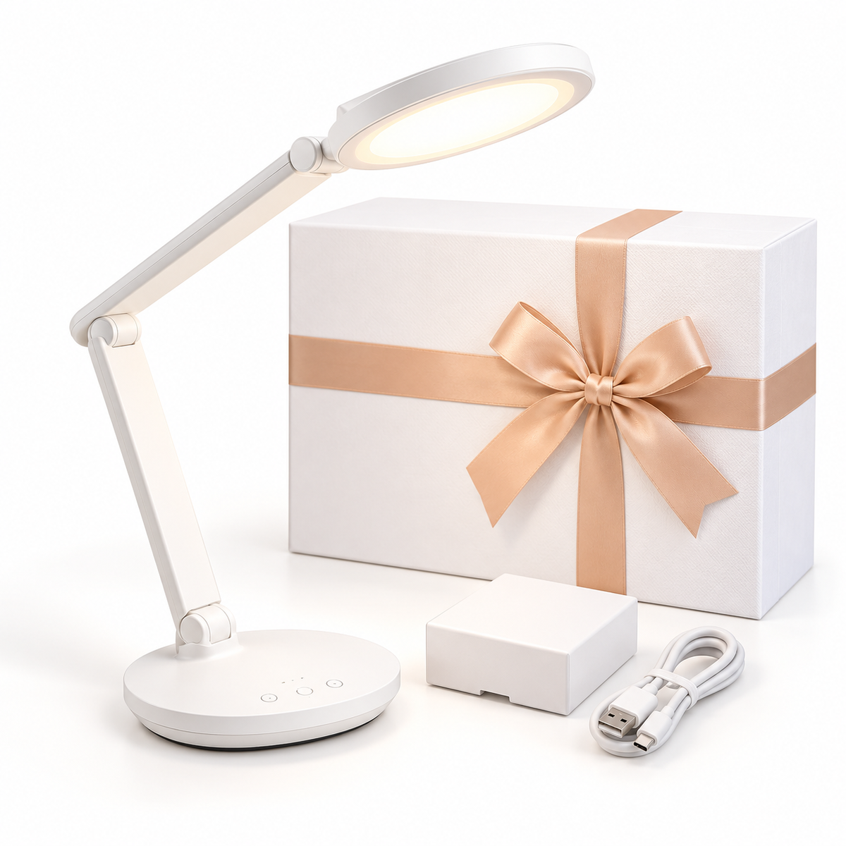 Carewellin Foldable LED Desk Lamp Gift Set – Touch Control Practical Desk Gift