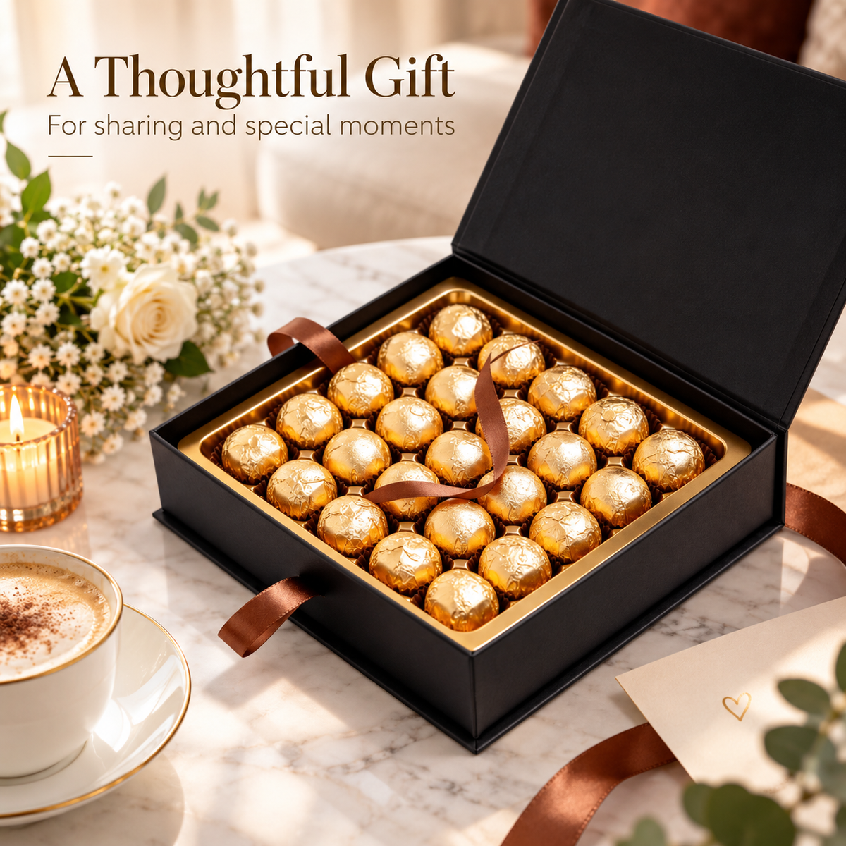 Carewellin Hazelnut Chocolate Gift Box – Individually Wrapped Gift Set for Sharing