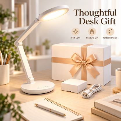 Carewellin Foldable LED Desk Lamp Gift Set – Touch Control Practical Desk Gift