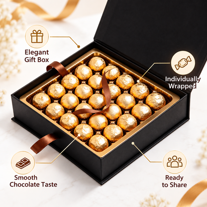 Carewellin Hazelnut Chocolate Gift Box – Individually Wrapped Gift Set for Sharing