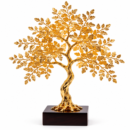 Carewellin Golden Tree Decorative Figurine