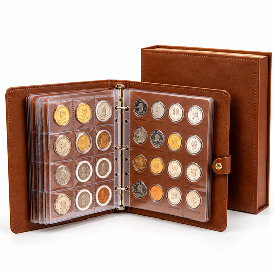 Carewellin Coin Collection Album Gift Set – Binder-Style Coin Storage Organizer