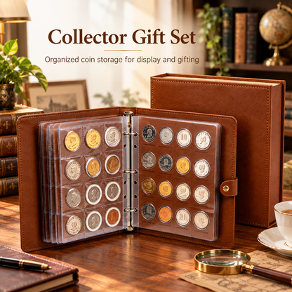 Carewellin Coin Collection Album Gift Set – Binder-Style Coin Storage Organizer