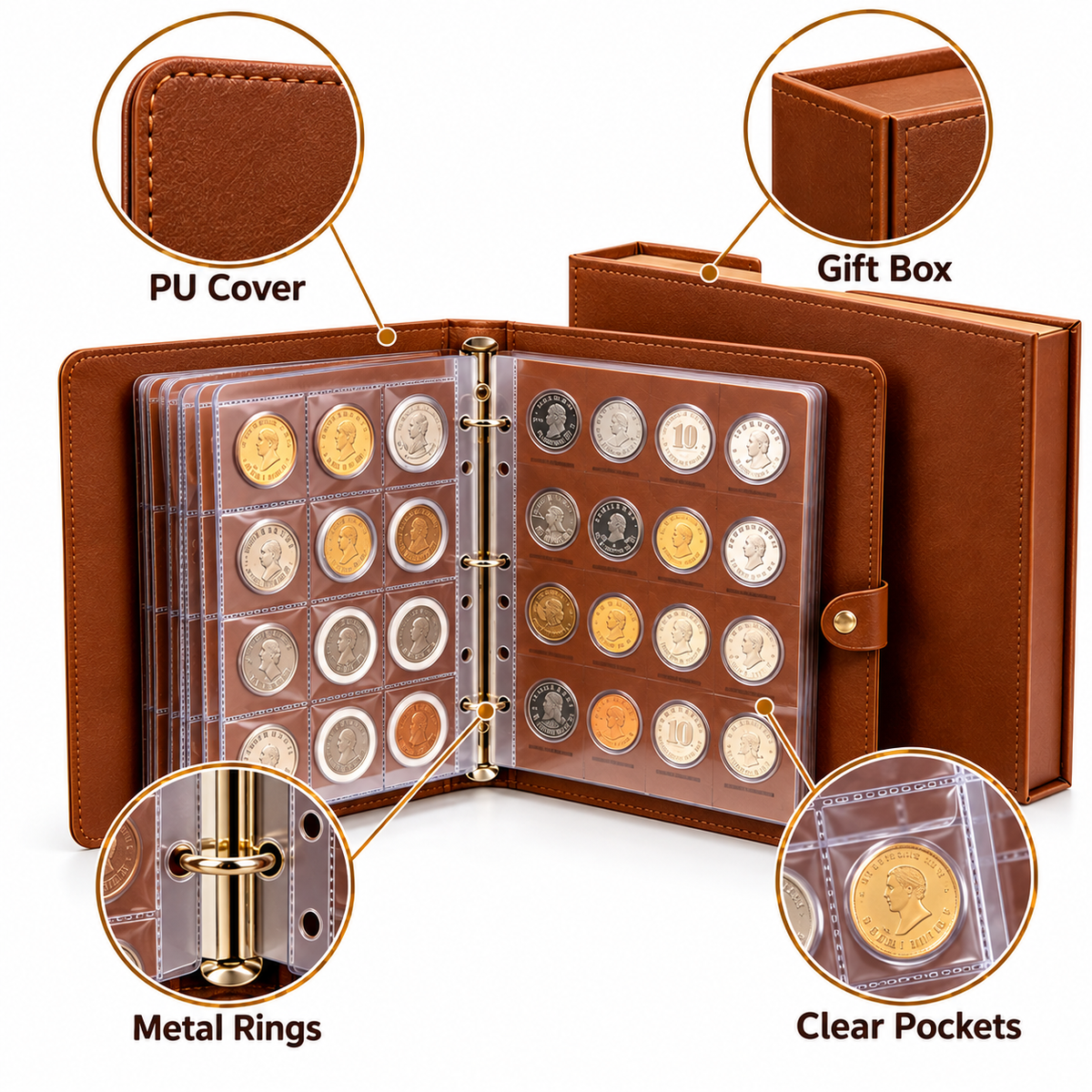 Carewellin Coin Collection Album Gift Set – Binder-Style Coin Storage Organizer