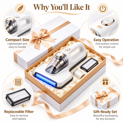 Carewellin Handheld Home Vacuum Gift Set – Compact Cleaner for Fabric Surfaces