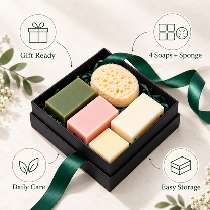 Carewellin Soap & Bath Sponge Gift Set