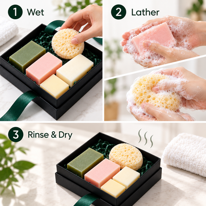 Carewellin Soap & Bath Sponge Gift Set